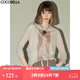 COCOBELLA時(shí)尚花紗印花長(zhǎng)袖T恤女氣質(zhì)休閑舒適圓領(lǐng)針織衫TS34 卡其 S