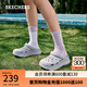 斯凱奇（Skechers）洞洞鞋夏季厚底沙灘涼鞋女外穿高級感包頭踩屎感多巴胺泡泡鞋 薰衣草色/LAV 36 尺碼偏大，建議選小一碼