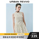 UR2025秋季新款女裝法式波點(diǎn)蝴蝶結裝飾無(wú)袖連衣裙UWG750189 米白印花 M
