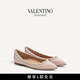 華倫天奴VALENTINO[禮物]女士 ROCKSTUD 漆皮鉚釘芭蕾平底鞋女鞋 粉色 38