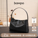 半坡飾族（bampo）新款玉枕包托特包頭層牛皮單肩斜挎包女士包包時尚女包生日禮七夕 墨碳黑930S