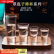 致巧酒吧厚底杯細(xì)長白酒杯烈酒杯洋酒杯小酒盅玻璃小酒杯直筒酒杯 加厚底酒杯 10ml 【1只裝】