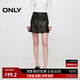 ONLY秋季時(shí)髦設計感純色口袋A字短裙半身裙女|12436S002 E40 瑪瑙黑色 M