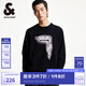 杰克·瓊斯（JACK&JONES）男裝DALI聯(lián)名款羅紋圓領(lǐng)潮流百搭直筒毛衣針織衫男款225124007 E40黑色 常規(guī) M