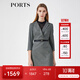PORTS寶姿春夏新品女裝長袖中長連衣裙LM8D030MFF062【下架】 黑色混色 XL (10)
