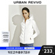 UR2025秋季新款女裝休閑簡約連帽抽繩拉鏈棉服外套UWM150012 本白 M