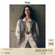 旅途原品ltyp 經(jīng)典千鳥(niǎo)格100%亞麻馬甲 文藝百搭西裝馬夾外套女秋 黑杏色-幾何色織格紋（預7-10） S