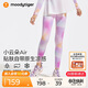 moodytiger女童涼感防曬夏季兒童運動(dòng)褲透氣速干高彈印花瑜伽褲| 小云朵Air