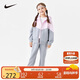 NIKE3BRAND 耐克男女童開(kāi)襟衛(wèi)衣+褲子2件套冬季加絨保暖兒童套裝