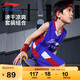 李寧（LI-NING）童裝兒童比賽套裝男小大童籃球無(wú)袖背心短褲專(zhuān)業(yè)套裝140YATV093-1