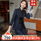 奧絲婕（Aosijie）高端品牌 小西裝套裝女2025春秋新款修身職業(yè)正裝工作服西服外套 藍(lán)色(西裝+西褲) 2XL