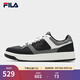 斐樂(lè )（FILA）官方男鞋TARGA復古板鞋冬季新款圓盾鞋休閑鞋運動(dòng)鞋 黑/絨鎳灰-BB 42