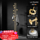 LA PRAIRIE德國品牌全銅輕奢創(chuàng  )意客廳房間臥室落地衣帽架簡(jiǎn)易家用玄關(guān)掛衣架 白石 銅本拉絲 （8鉤數）