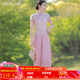 煙花燙小個子純色休閑褲女2025春季新品通勤文藝減齡百搭褲子JY 珍姚 粉色（褲子） M