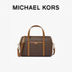 MICHAEL KORS禮物MK女包TRAVEL單肩手提包波士頓包中號深棕/棕色