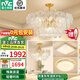 雷士（NVC）歐美輕奢吊燈客廳大燈餐廳燈臥室燈燈具燈飾全屋套餐 【兩室兩廳】12+5頭-帶三色光源