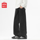名創(chuàng  )優(yōu)品（MINISO）牛仔褲男款直筒美式高街長(cháng)褲青少年寬松闊腿褲男百搭高級感休閑褲 黑灰色 L /175(體重110-130斤)