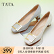 他她（TATA）氣質(zhì)方扣單鞋女鞋2025新粗跟高跟鞋法式鞋子女鞋7YO01AQ4 白色 36