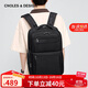 蔻一（Cnoles）男士雙肩背包頭層真牛皮革商務(wù)通勤休閑旅行筆記本電腦大容量書(shū)包生日禮物送爸爸男朋友老公實(shí)用 黑色