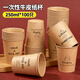 SHUANG YU牛皮紙杯一次性杯子本色茶水杯加厚家用辦公招待水杯250ml*100只