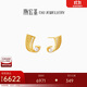 潮宏基足金黃金珍珠鉆石耳釘女定價(jià) 非遺花絲浪潮 E5G32200007 一對款