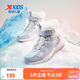 特步（XTEP）兒童童鞋女童冬季戶(hù)外長(cháng)絨保暖高筒棉靴 雪青紫/帆白 37碼