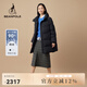 beanpole濱波冬季女士商務(wù)休閑寬松立領(lǐng)長款鵝絨羽絨服外套 黑色 XS 155/80A