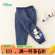 迪士尼寶寶（Disney Baby）迪士尼童裝男童米奇休閑褲仿牛仔加絨長(cháng)褲 深藍 5歲/身高120cm