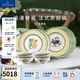 德國唯寶（Villeroy&Boch）法式花園系列 家用精細陶瓷餐具套裝 歐式盤(pán)子 精致碗碟 喬遷禮物 4人食 12頭