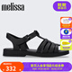 Melissa梅麗莎女時尚休閑外穿平底露趾羅馬涼鞋35787 黑色 38