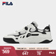 FILA 斐樂官方男鞋STAR RHYTHM復(fù)古板鞋2025夏季新款星韻鞋休閑鞋 白棉花糖/黑-MB 43