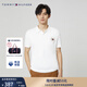 TOMMY HILFIGER【平紋針織】夏季男純棉商務(wù)休閑簽字體刺繡翻領(lǐng)短袖T恤POLOJ6833 白色YCI L （推薦：150-165斤）