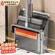 WCZ日本品牌掃把掃把2025新款簸箕家用掃帚刮水神器撮箕掃地笤帚不粘 (2件套)輕奢灰折疊收納掃帚+簸箕