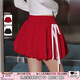 UNIFREE花苞短裙芭蕾風(fēng)辣妹A字高腰蓬蓬半身裙 安可拉紅 L 