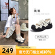駱駝（CAMEL）沙灘涼鞋女透氣運(yùn)動(dòng)時(shí)尚戶外涼鞋洞洞鞋休閑女涼鞋 L24A255671 米/黑 38