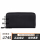 阿瑪尼（Armani）ARMANI阿瑪尼 男款皮質(zhì)長(zhǎng)款拉鏈錢包錢夾手包零錢包卡包 YEME49YCG6J80001黑色18.5*10