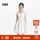 森馬（Semir）連衣裙女收腰蝴蝶結少女感2025夏俏皮木耳邊方領(lǐng)短裙109325114007