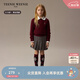 Teenie Weenie小熊童裝24秋男女童經(jīng)典百搭休閑圓領(lǐng)羊毛毛衣 酒紅色 110 cm