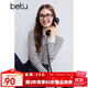 百圖betu女裝冬季新款毛衣半高領(lǐng)氣質(zhì)條紋百搭打底毛衣2410T28 灰條紋 M