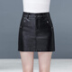 兔芊（TUQIAN）短裙海寧皮裙綿羊皮半截裙2025新款真皮半身裙女秋冬時(shí)尚品牌高腰 黑色 675款 S 偏小
