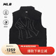 MLB男女情侶簡(jiǎn)約防水防潑水羽絨馬甲25秋冬新款3ADVB0156-50BKS-M