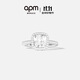 APM Monaco小碼方形密鑲戒指女情侶銀精致飾品禮物送女友