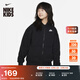 耐克大童超寬松加絨連帽衫冬季男女童NIKE CLUB FLEECE FD2931 010黑/白 150 L