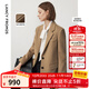 朗姿純羊毛復古氣質(zhì)通勤西裝毛呢外套設計感新款冬季正肩西服上衣 淺咖色2 M