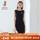 經(jīng)典故事（JANE STORY）高端純色修身無(wú)袖連衣裙女夏季2025年新款氣質(zhì)收腰西裝內(nèi)搭背心裙 R05黑色 XL