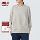 無(wú)印良品（MUJI）女式 毛圈 運動(dòng)衫 女士衛衣外套女款春秋 BBQ92C4S 淺灰色 L (165/88A)