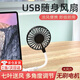 DUTRIEUXUSB小風(fēng)扇迷你無(wú)刷電機筆記本充電寶直插靜音大風(fēng)力夏季戶(hù)外隨身便攜手持可調節風(fēng)扇桌面辦公車(chē)載 USB便攜小風(fēng)扇【黑色長(cháng)款】 【無(wú)刷電機 輕音低噪 低功耗設計】