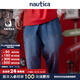 nautica white sail【聯(lián)名限量】白帆×爆尼膏 日系無(wú)性別經(jīng)典廓形牛仔褲BGPW5107 淺藍色4CG XL