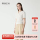 PRICH時(shí)髦短袖絞花polo針織衫2025夏季新款寬松上衣套頭毛衣女 39象牙白色 M (165)