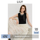 LILY2025夏新款復古氣質(zhì)休閑通勤收腰拼接無袖背心連衣裙蛋糕裙女 604米白 M